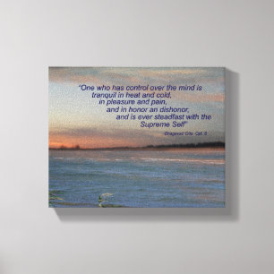 Bhagavad Gita Zitat-Leinwand, "eine, wer Leinwanddruck