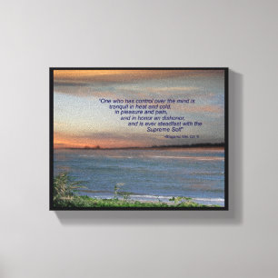 Bhagavad Gita Zitat-Leinwand, "eine, wer Leinwanddruck