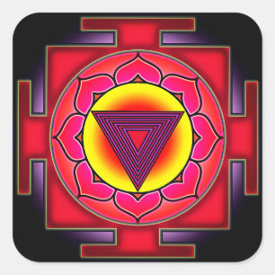 Bhairavi Yantra Quadratischer Aufkleber