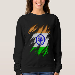 Bharat Ganarajya Indische Flagge Indien Sweatshirt