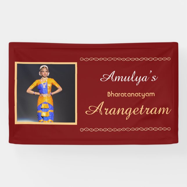 Bharatanatyam Arangetram Vinyl Banner (Horizontal)
