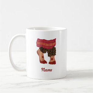 Bharatanatyam-Tänzer Füße Design personalisiert Kaffeetasse
