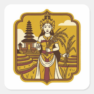 Bhatari Sri Quadratischer Aufkleber