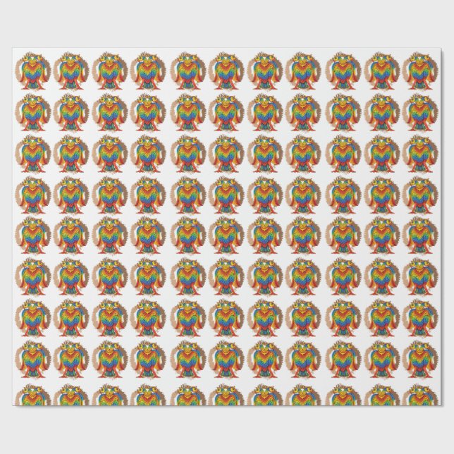 bherunda bird geschenkpapier (Flach)