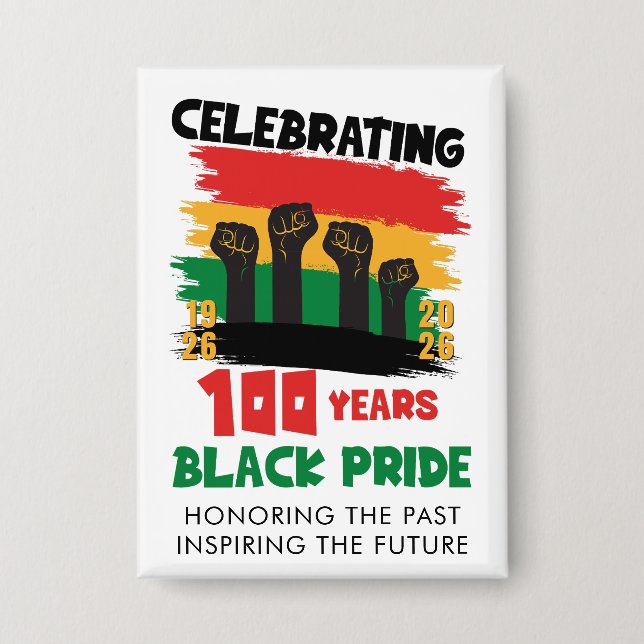 BHM 100 Jahre Schwarze Geschichte Monat feiern Button (Vorderseite)