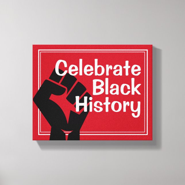 BHM Motivierend Red | FEIERSCHWARZE GESCHICHTE Leinwanddruck (Vorderseite)
