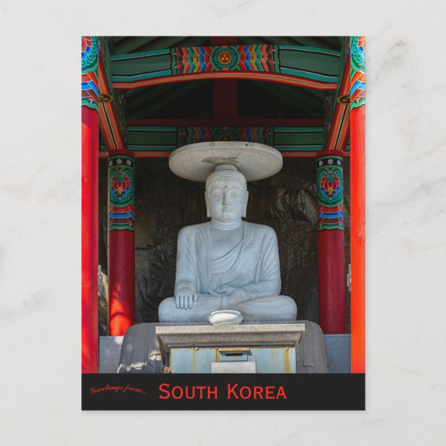 Bhudda-Statue in Busan, Südkorea Postkarte (Vorderseite)