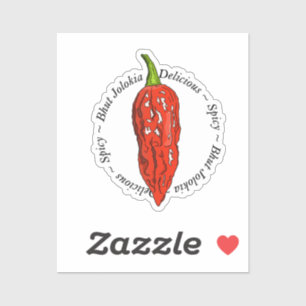 Bhut Jolokia chili pepper Aufkleber