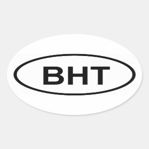 Bhutan "BHT" Ovaler Aufkleber