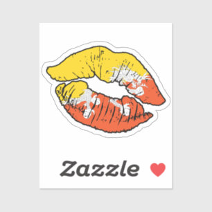 Bhutan-Bhutanese-Lipstick-Liebe Aufkleber