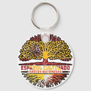 Bhutan Bhutanesisch Spanisch Spanien Baumwurzeln F Schlüsselanhänger