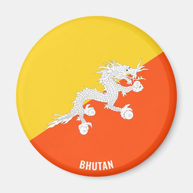 Bhutan Flag Charming Patriotic Magnet (Vorne)