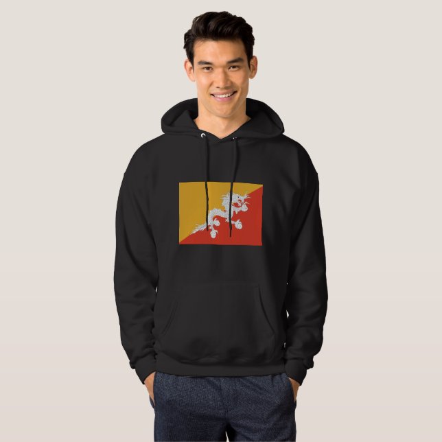 Bhutan Flag Hoodie (Vorne ganz)