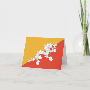 Bhutan Flag Karte
