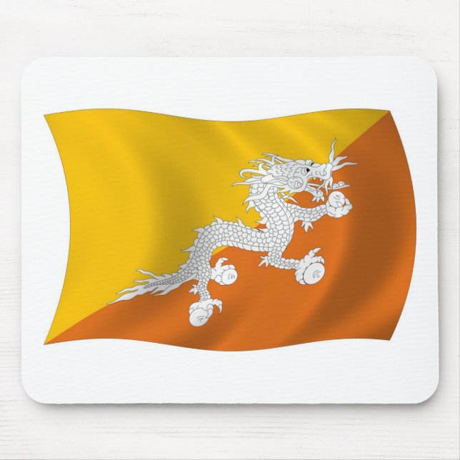 Bhutan Flag Mousepad (Vorne)