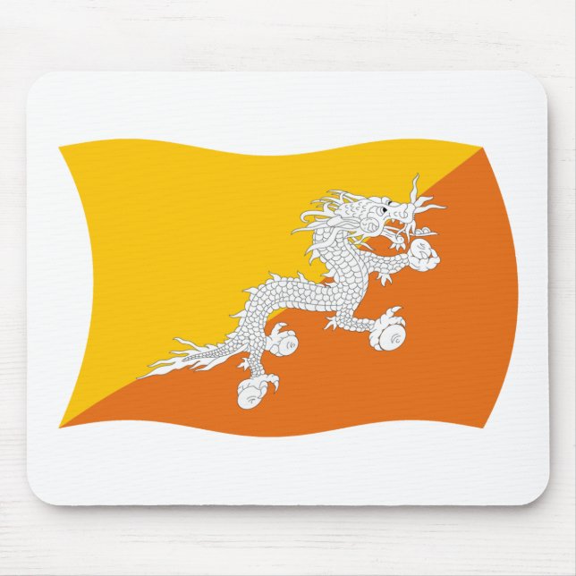 Bhutan Flag Mousepad (Vorne)