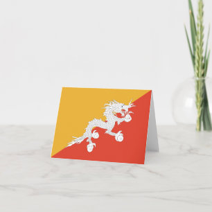 Bhutan Flag Notecard Karte