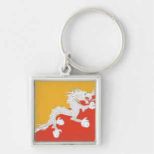 Bhutan Flag Schlüsselanhänger