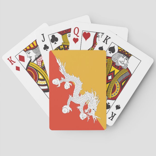 Bhutan Flag Spielkarten (Rückseite)