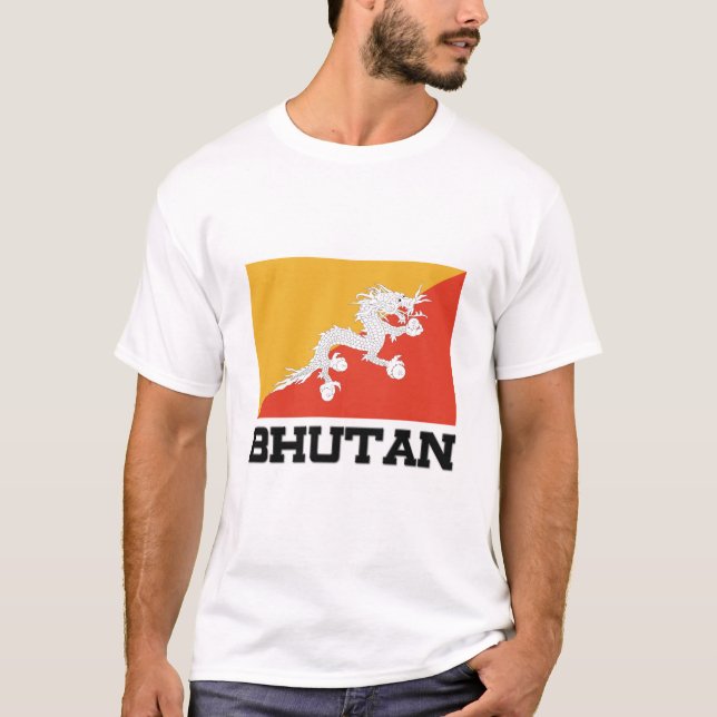 Bhutan Flag T-Shirt (Vorderseite)