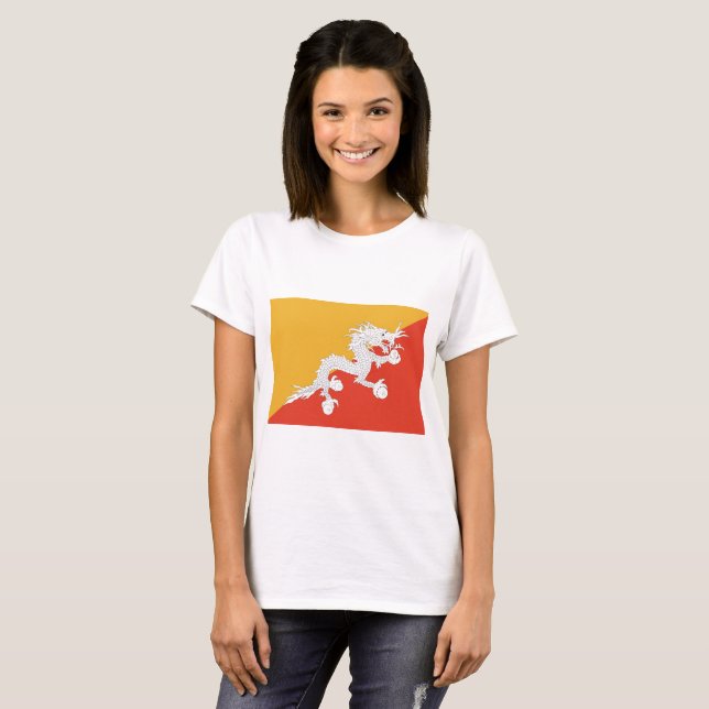 Bhutan Flag T-Shirt (Vorne ganz)
