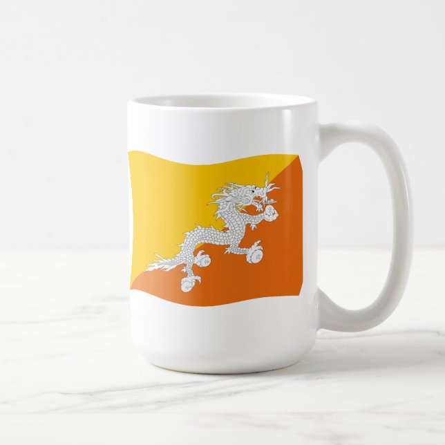 Bhutan Flag Tasse (Rechts)