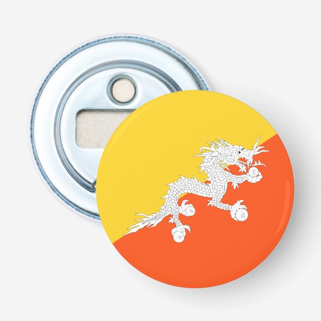 Bhutan-Flagge Flaschenöffner (Vorderseite)