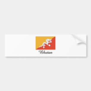 Bhutan-Flaggen-Entwurf Autoaufkleber