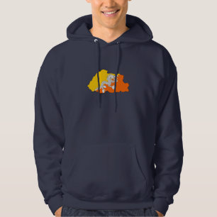 Bhutan-Flaggenkarte Hoodie