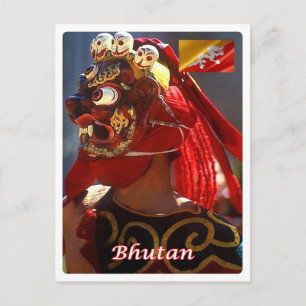 Bhutan - Masked Dance - Postkarte