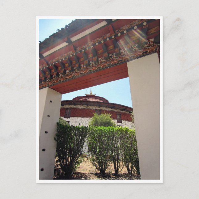 Bhutan-Museumstor Postkarte (Vorderseite)