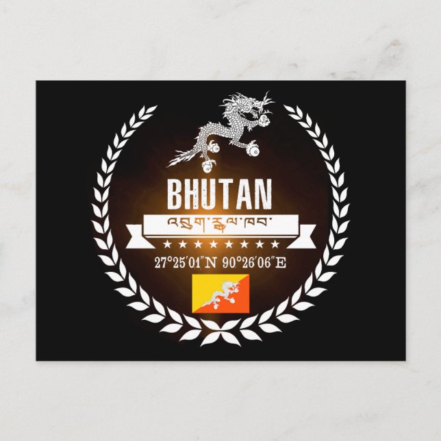 Bhutan Postkarte (Vorderseite)