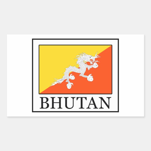 Bhutan Rechteckiger Aufkleber (Vorderseite)