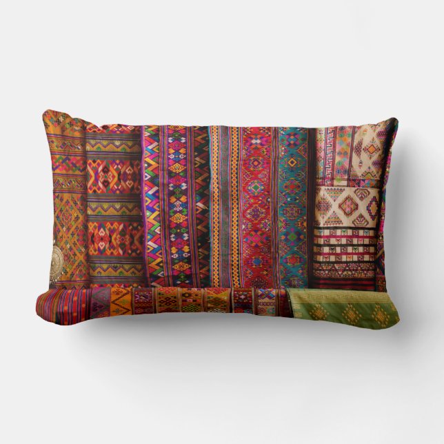 Bhutan-Stoffe zum Verkauf Lendenkissen (Vorderseite)
