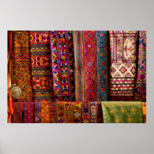 Bhutan-Stoffe zum Verkauf Poster