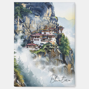 Bhutan Tiger's Nest Kloster Magnet