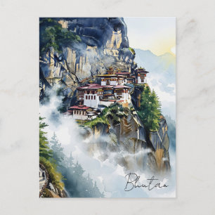Bhutan Tiger's Nest Kloster Postkarte