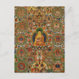 Bhutanese bemalt komplette Mandala Postkarte
