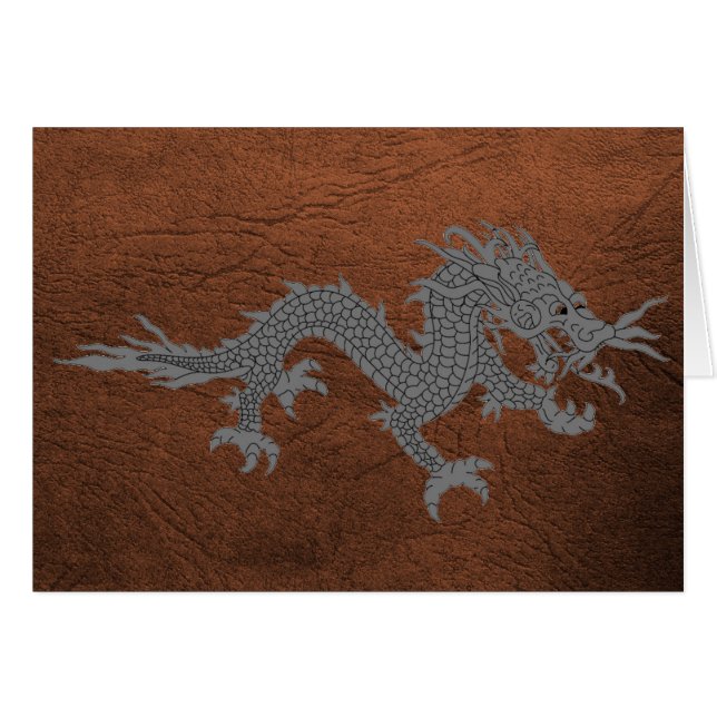 Bhutanese Dragon auf Leder (Vorderseite (Horizontal))
