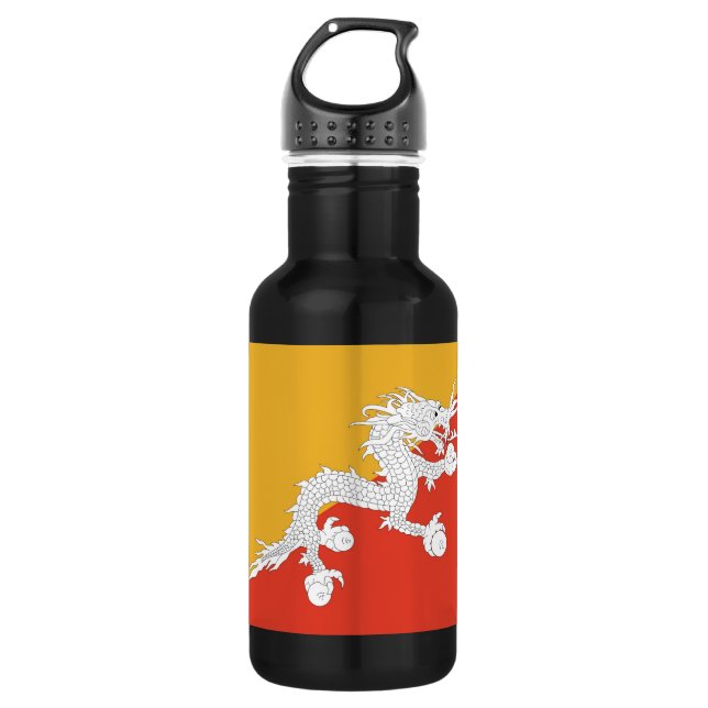 Bhutanese Flag Liberty Flasche Edelstahlflasche (Vorderseite)