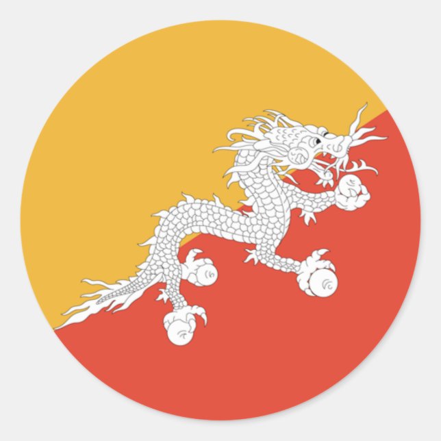 bhutanische Aufkleber (Vorderseite)