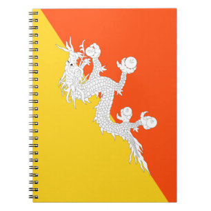 Bhutanische Flagge (Bhutan) (Donnerdrache) Notizblock