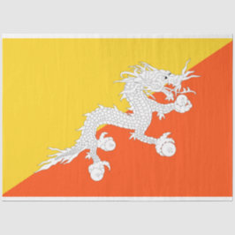 Bhutanische Flagge (Bhutan) (Donnerdrache) Seidenpapier