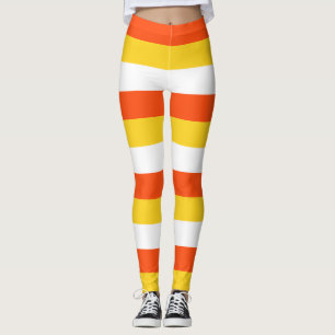 Bhutanische Nationalflagge Farben Horizontal Gestr Leggings