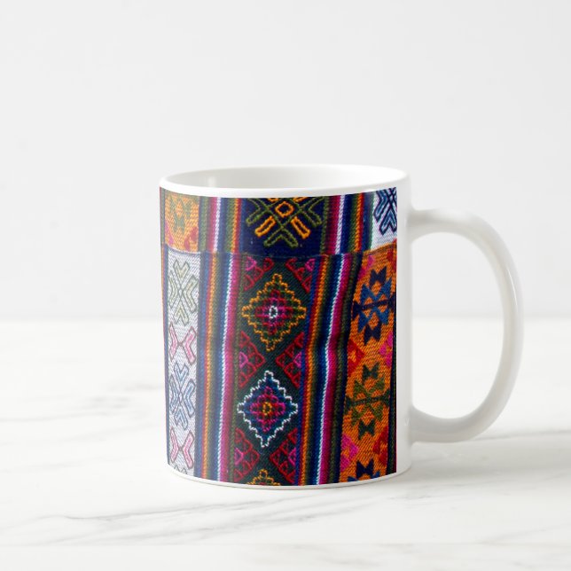 bhutanisches Textil Kaffeetasse (Rechts)