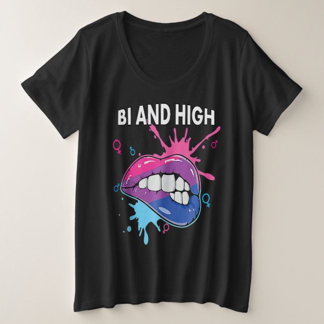 Bi And High Bisexual Rainbow Pride March Bisexuali (Design devant)