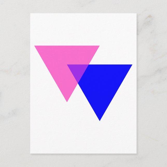 Bi Angles | Bisexual Pride Postkarte (Vorderseite)