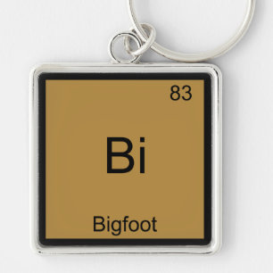 Bi - Bigfoot Funny Chemistry Element Symbol T-Shir Schlüsselanhänger
