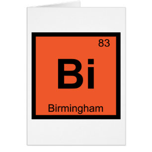 Bi - Birmingham symbole du tableau périodique de c