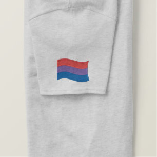 Bi-exual-Stolperflagge bestickter T - Shirt